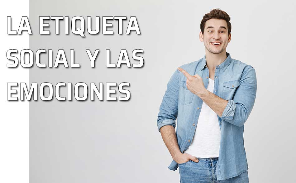Etiqueta social y emociones. Joven educado. Respeto, tolerancia y sentido común