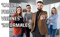 Casual Friday - Viernes informales Compañeros de trabajo de una oficina en un viernes informal - Casual Friday