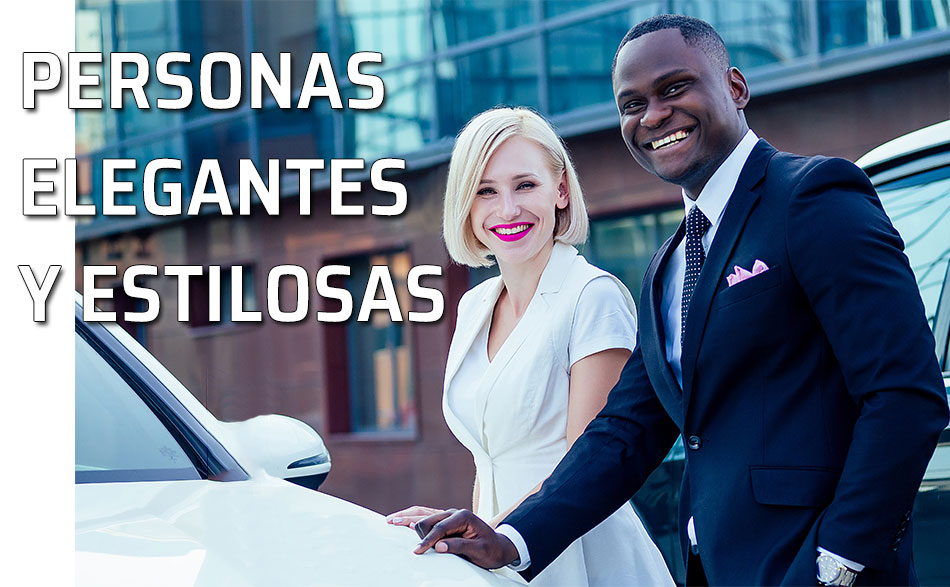 Personas elegantes y estilosas. Hombres y mujer elegantes y con mucho estilo