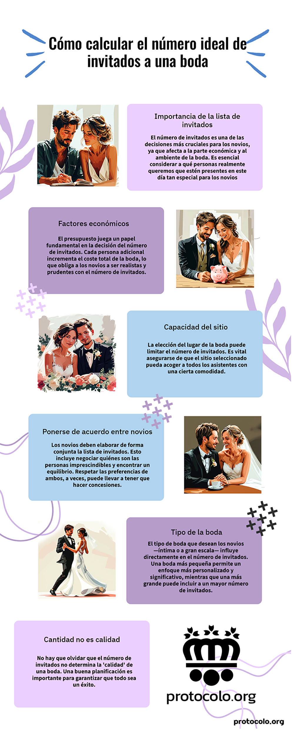 Cuál es el número ideal de invitados para una boda. Cómo calcular cuántos invitados queremos en nuestra boda