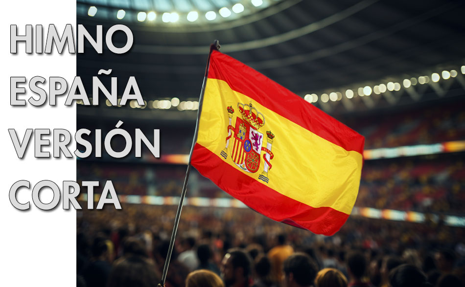 Interpretación de la versión corta del himno de España, ¿en qué eventos se interpreta esta versión corta?. La versión corta del himno de España dura veintisiete segundos