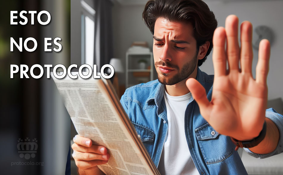 Esto no es protocolo, lo vemos a diario. Los medios de comunicación utilizan el protocolo para todo