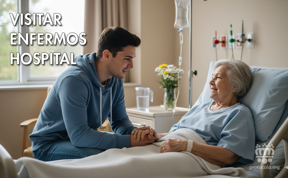 Visitar a un enfermo en un hospital es un gesto de afecto. Una visita a un hospital debe ser cuidadosamente medida para no molestar al enfermo