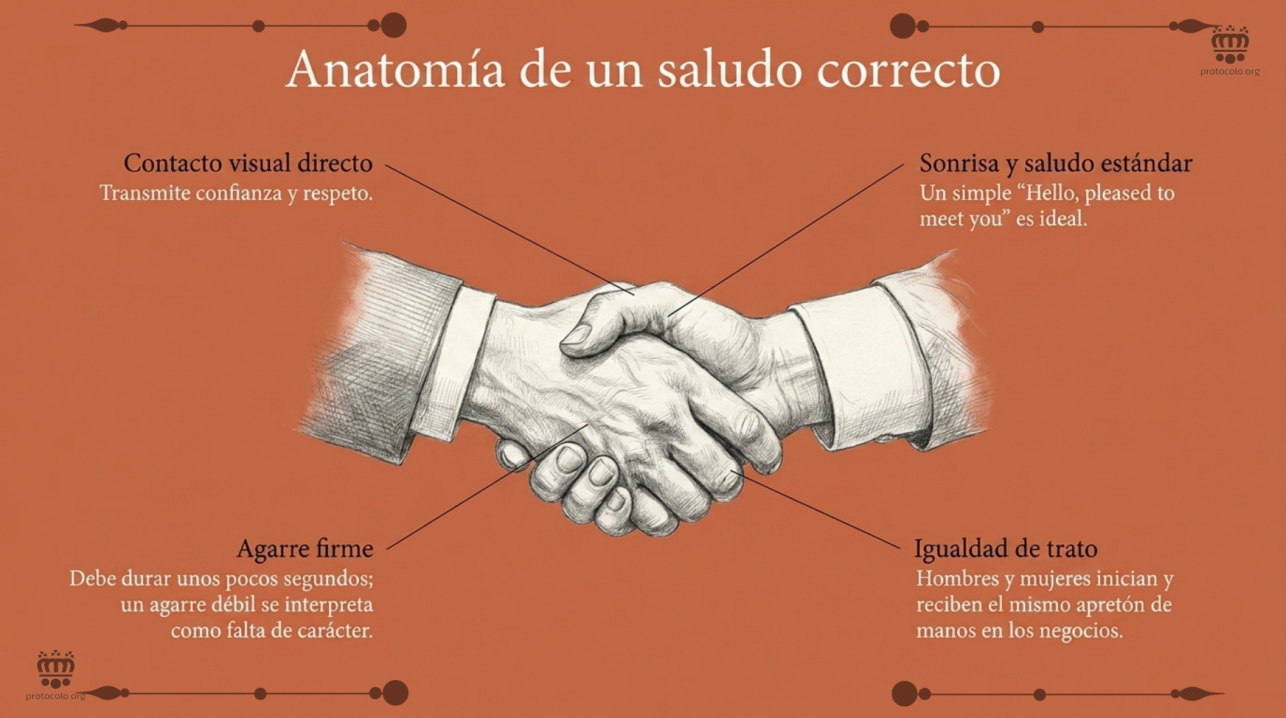 Igualdad en el trato de hombres y mujeres y un saludo corto y decidido