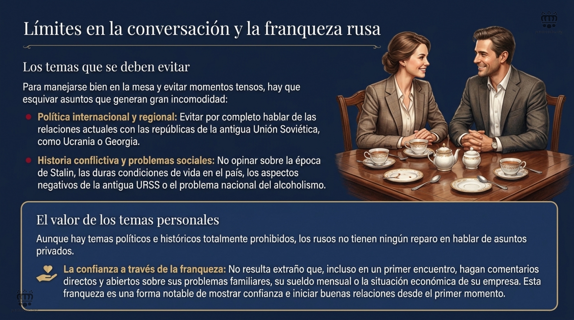 Los temas de conversación que es mejor evitar