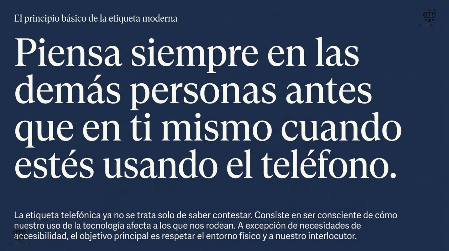 Piensa siempre en las demás personas antes que ti mismo