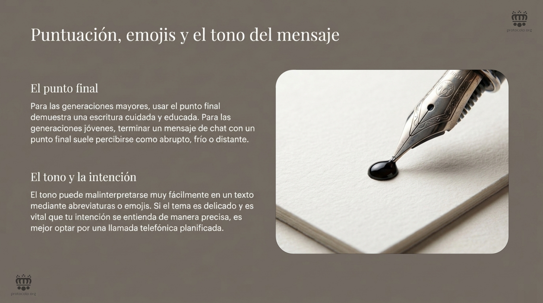 El punto final de un texto no se interpreta igual para los mayores que para le generación Z