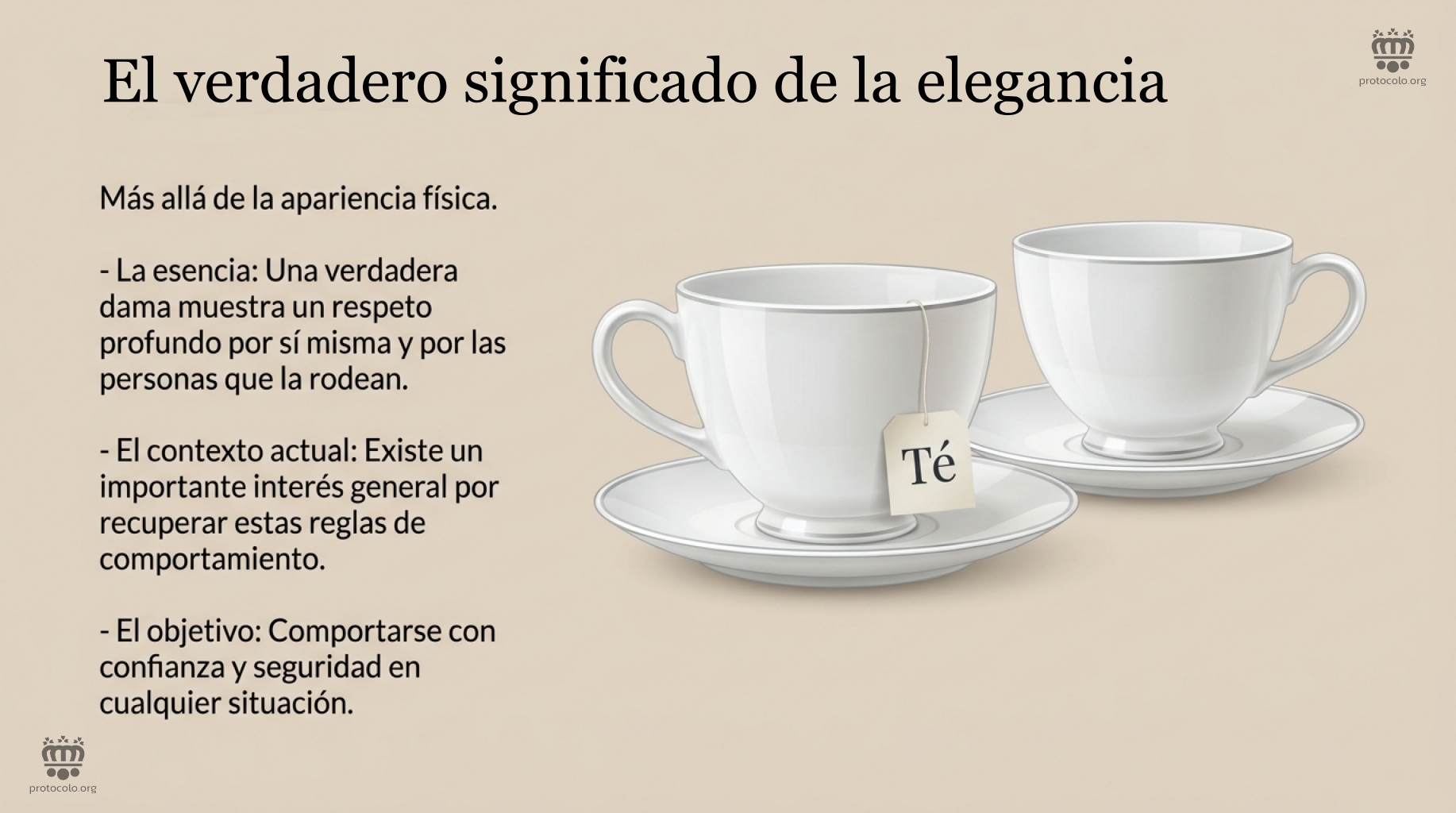 La elegancia va más allá de la simple apariencia física