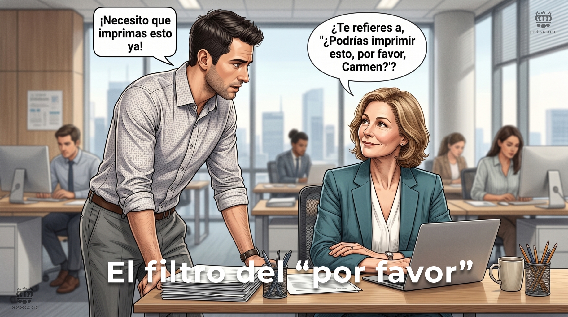 Una petición amable hace que todo el mundo se sienta más cómodo