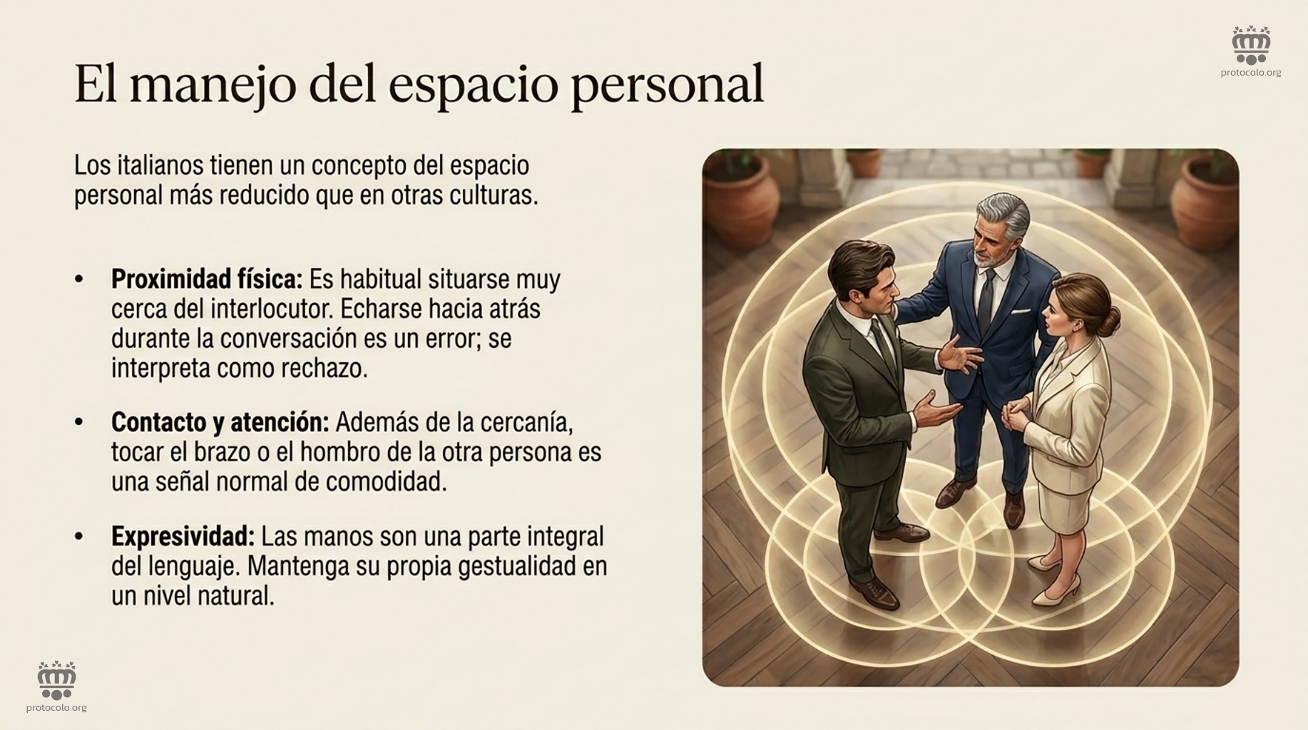 Los italianos suelen ser muy cercanos que en otros países en lo que al espacio personal se refiere
