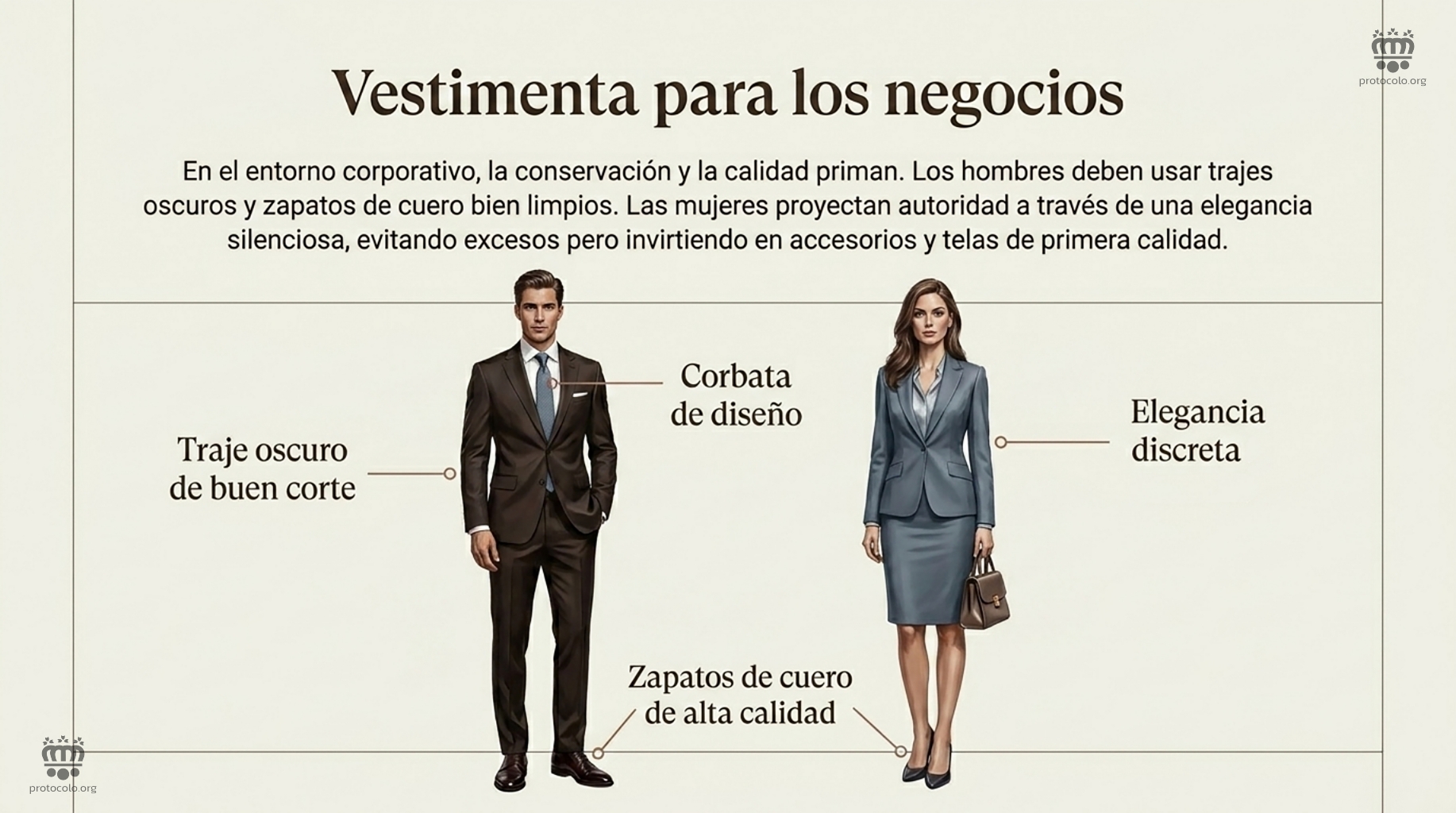 La forma de vestir es elegante, pero también suele ser bastante clásica