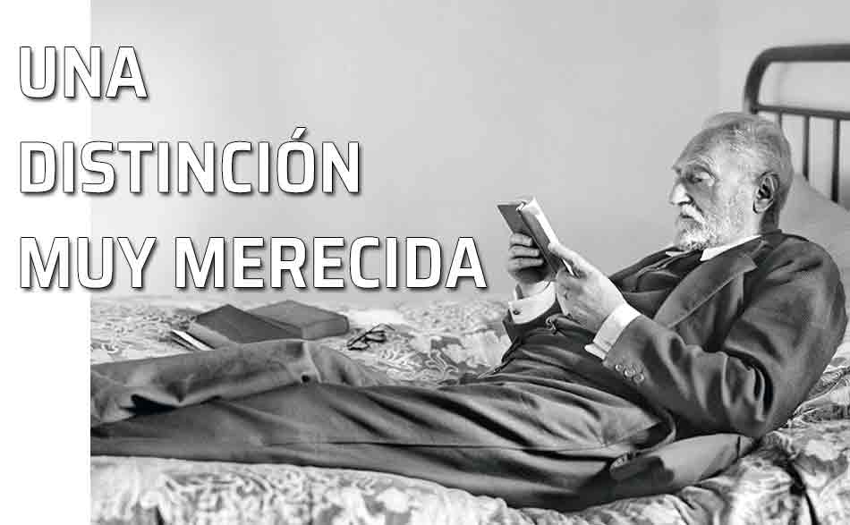 Distinción merecida. Miguel de Unamuno leyendo