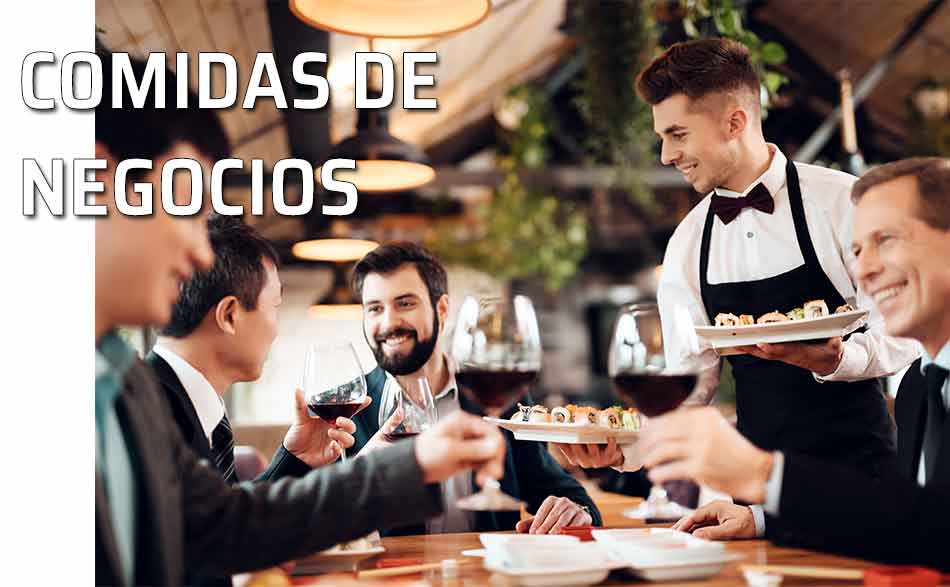 Comida de negocios. Hombres de negocios en un restaurante