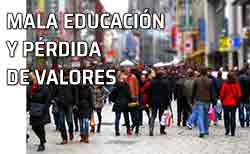 Icono perder valores Mala educación. El retroceso de las relaciones humanas: la pérdida de valores