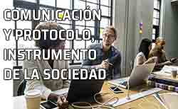 Icono comunicación y protocolo Comunicación: el protocolo en la empresa y en las instituciones