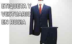 Icono vestuario negocios Rusia Traje de caballero. Vestir para negociar en Rusia