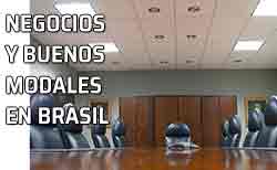 Icono negocios y etiqueta Brasil Oficina y sala de juntas