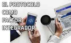 Icono protocolo factor integrados Hombres de negocios