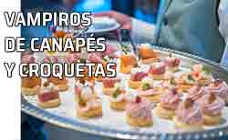 Icono vampiros de croquetas Bandeja con canapés y aperitivos
