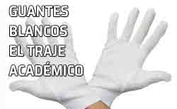 Icono guantes blancos Los guantes blancos. Traje académico. Vestuario universitario