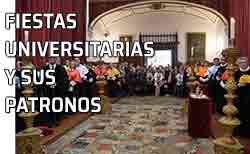 Icono fiestas universitarias Patronos y festividades universitarias. ¿Cuál es el patrón de cada facultad?