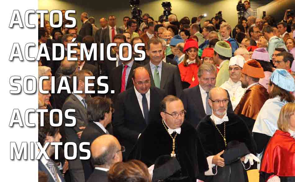 Actos académico-sociales. Apertura curso Universidad de Murcia. Comitiva académica