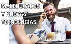 Icono maleducados tecnológicos Usando las nuevas tecnologías