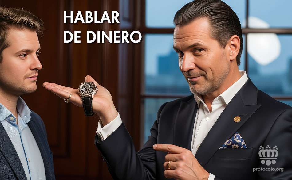 Hablar de dinero en conversaciones sociales no es elegante. El tema del dinero es poco recomendable como tema de coversación