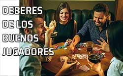 Icono Deberes de los buenos jugadores Amigos jugando a la cartas