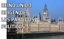 Icono UK Partidos políticos Westminster. El origen de los nombres de los partidos políticos en el Reino Unido