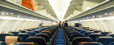Avion. Interior de un avión.