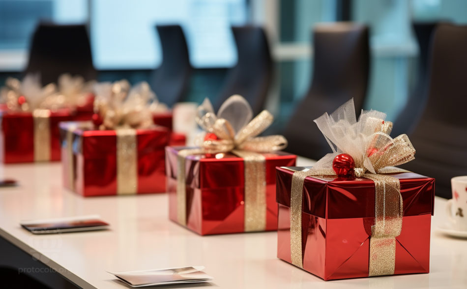 Los regalos a los clientes se suelen enviar por medio de una compañía de transporte. El regalo debe hacerse en fechas previas a la celebración de la Navidad