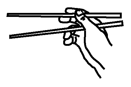 Chopsticks. Cómo usar los palillos para comer.
