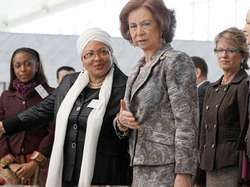 La Reina Doña Sofia en una inaguración.