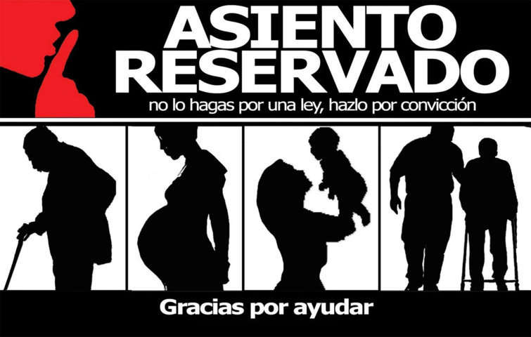 Cartel. Respeto a los mayores.