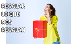 Icono regalar lo regalado Te doy este regalo que me han regalado