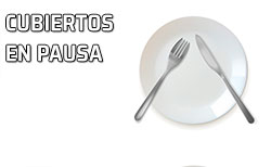 Icono cubiertos en pausa Cubiertos colocados en posición de pausa