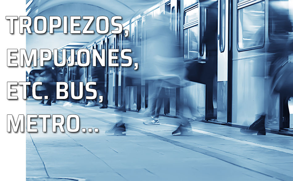 Tropiezos metro -bus. Movimiento de personas metro