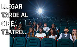 Icono Llegar tarde espectáculo Espectadores viendo una película en un cine