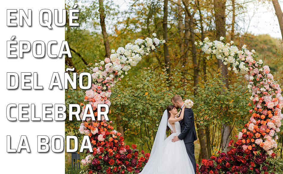 Fecha celebrar boda. Novios celebran su boda en primavera