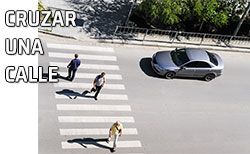 Icono Cruzar una calle Paseo de peatones de una ciudad