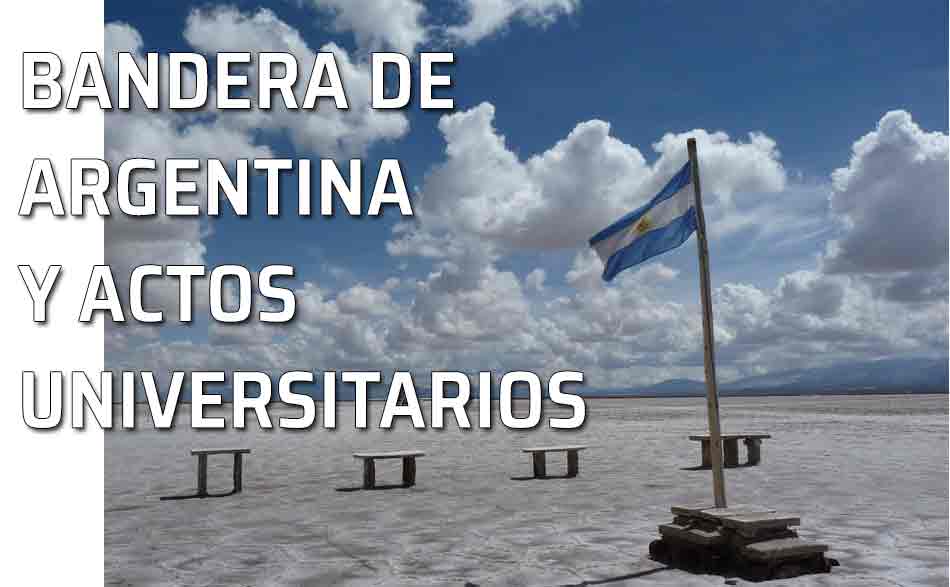 Bandera Argentia y actos universitario. Bandera de Argentina