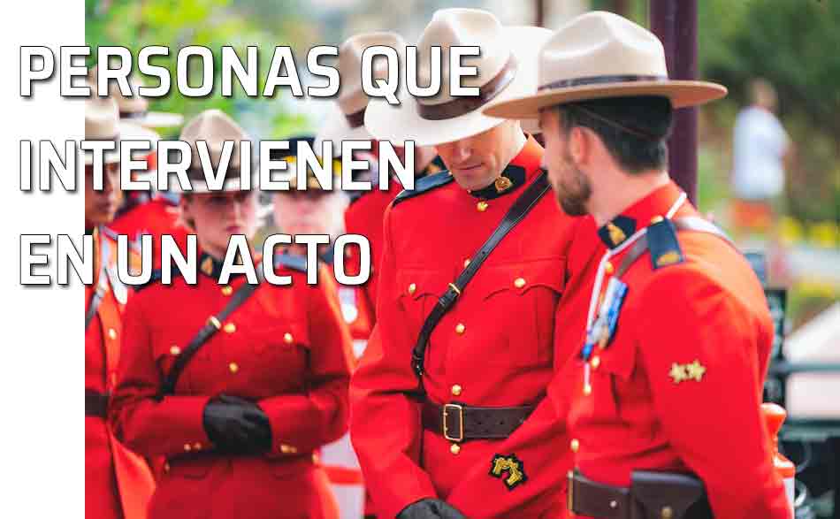Personas y actos. Policía montada de Canadá