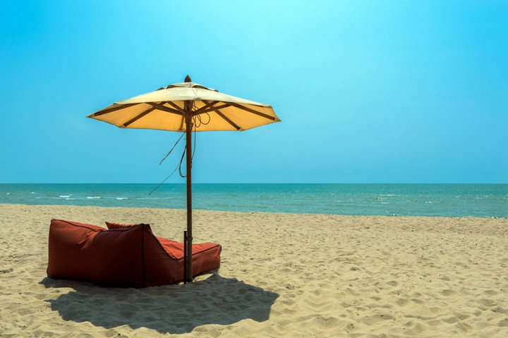 Tumbona playa. Tumbona playa