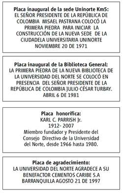 Placas. Modelos placas inauguración.