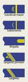 Divisas Armada. Suboficiales.