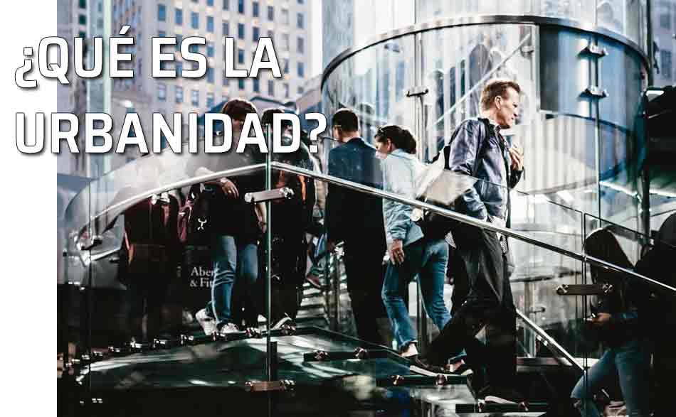 Qué es la urbanidad Gente caminando escaleras